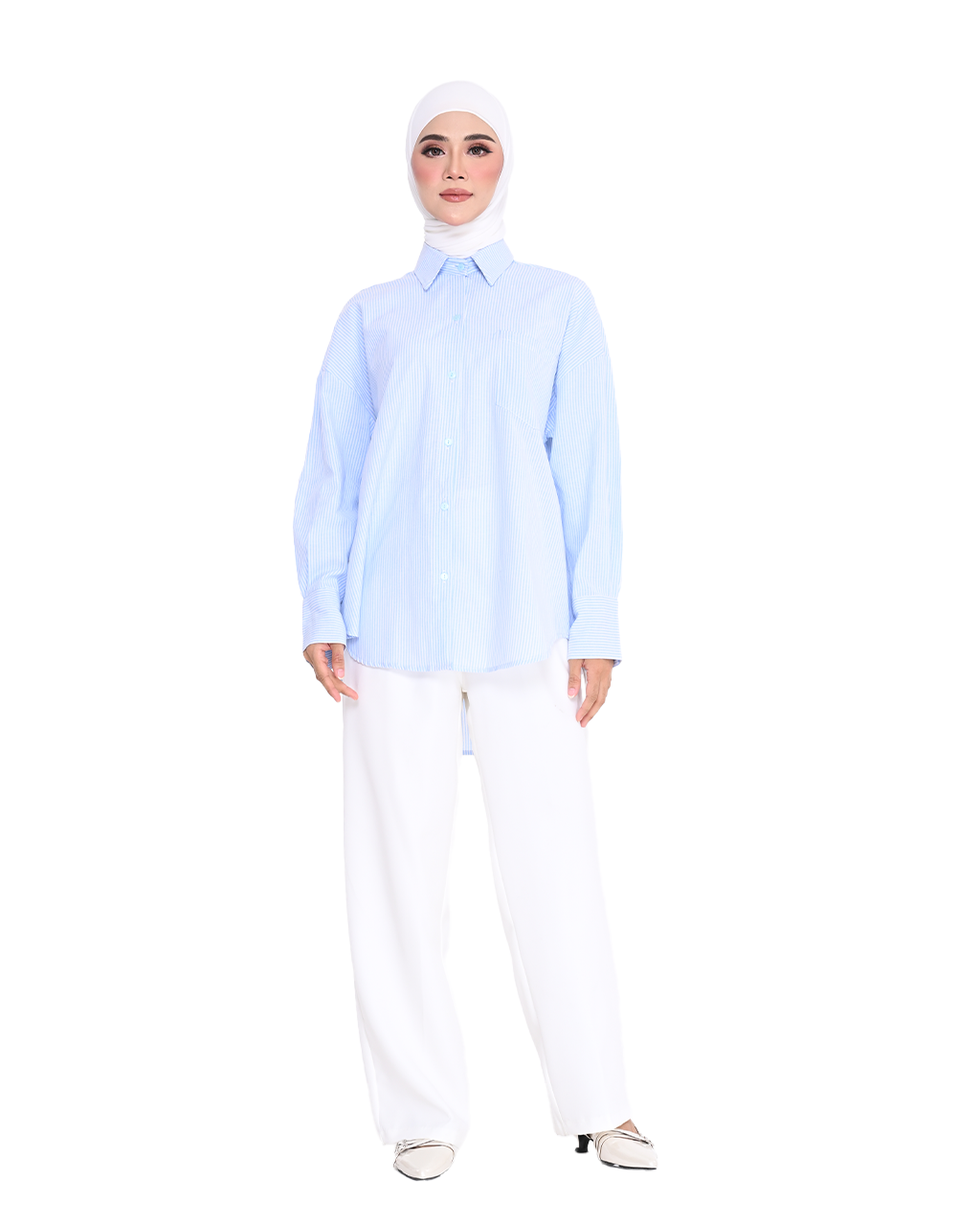 BALLERIA STRIPE SHIRT IN LIGHT BLUE