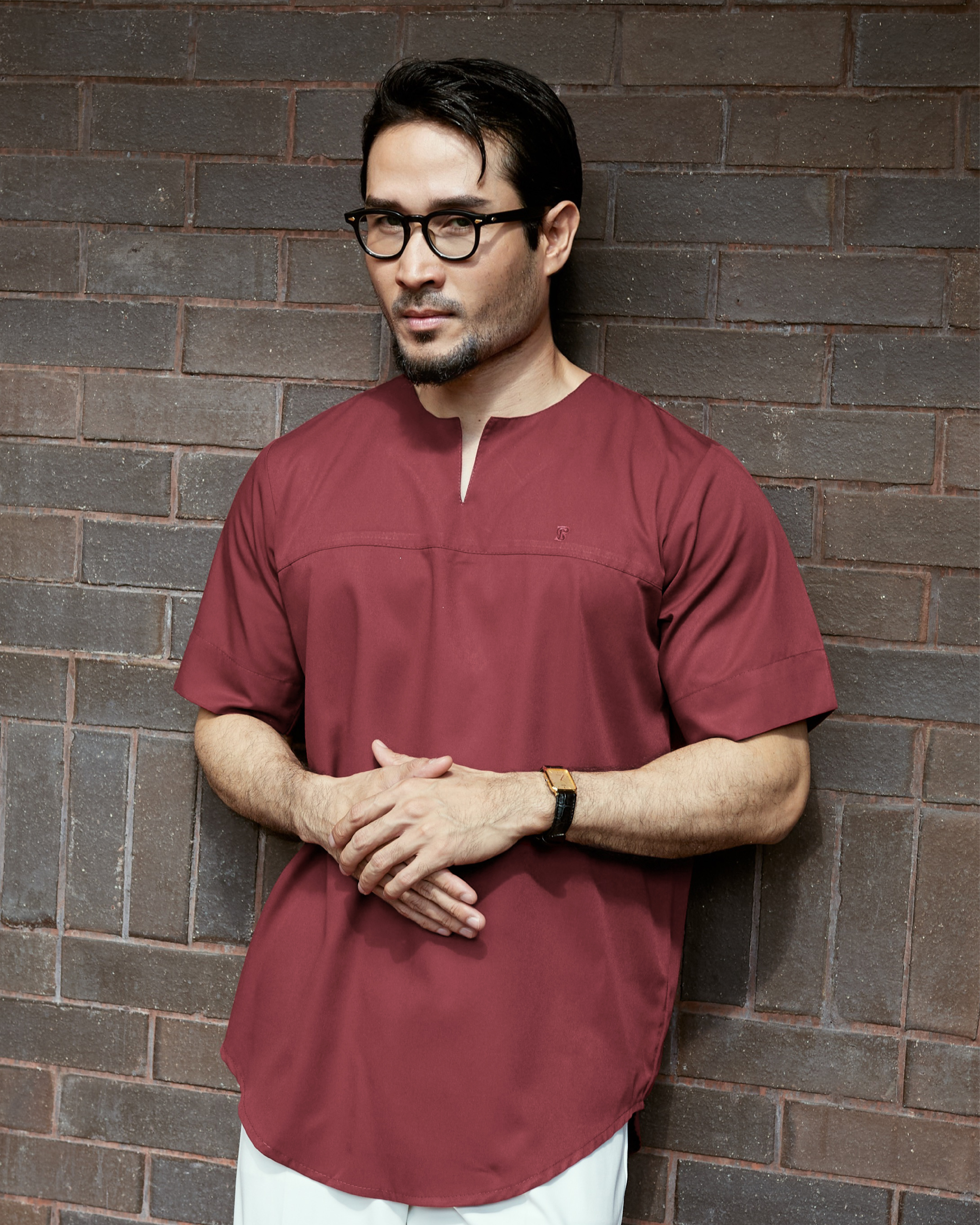 KURTA BADR IN MAROON