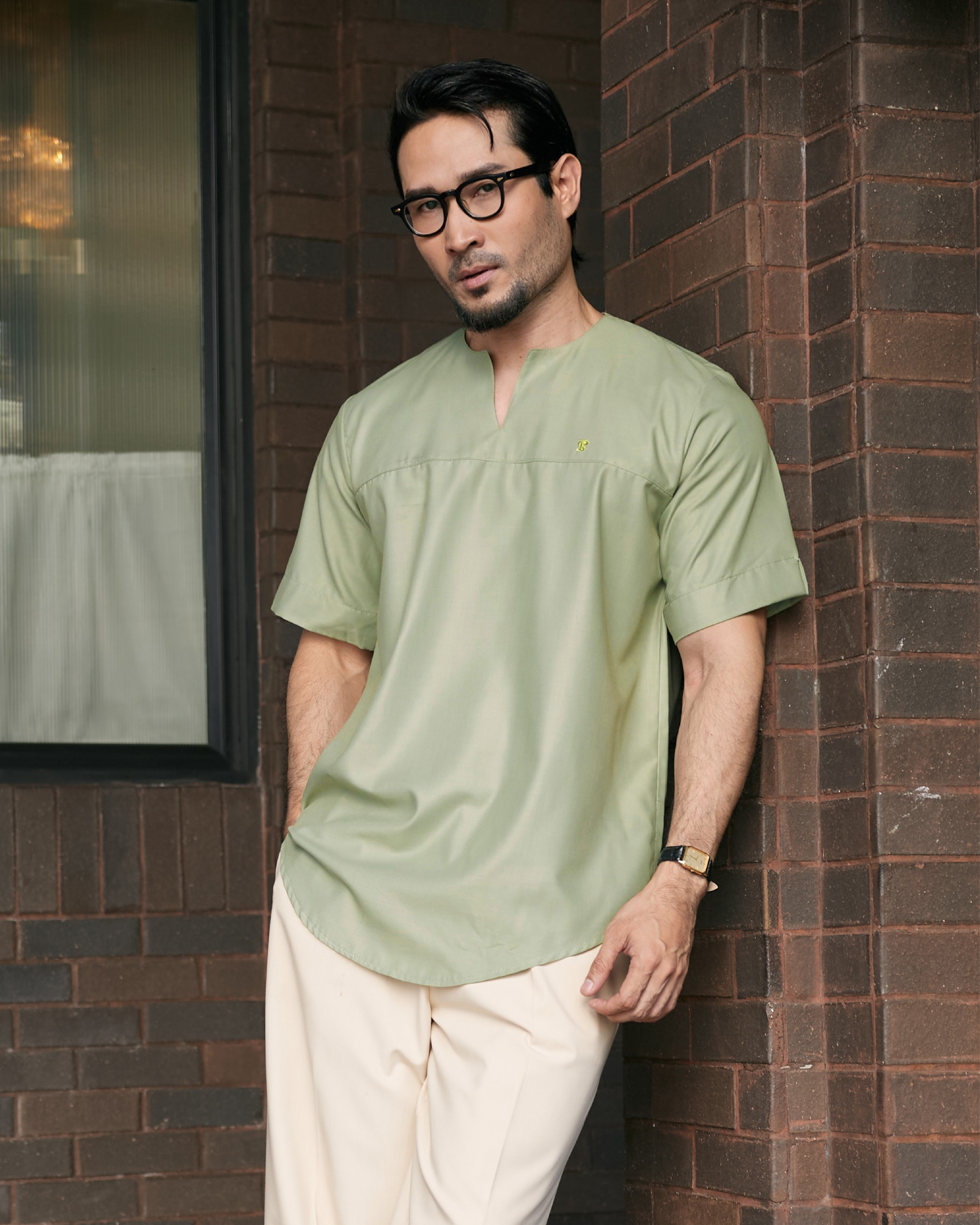 KURTA BADR IN MINT GREEN