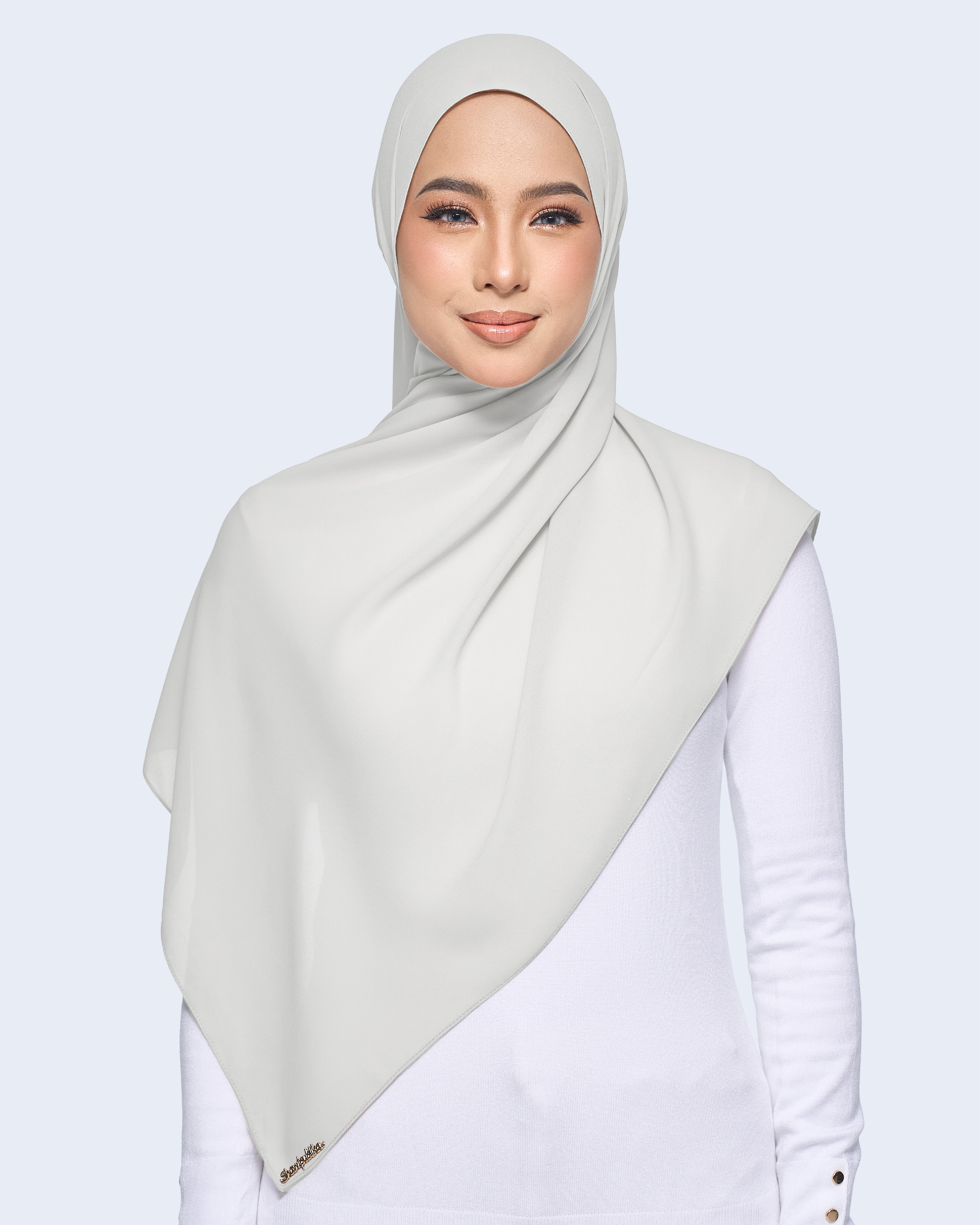 MALIQA SHAWL 2.0 IN LIGHT GREY