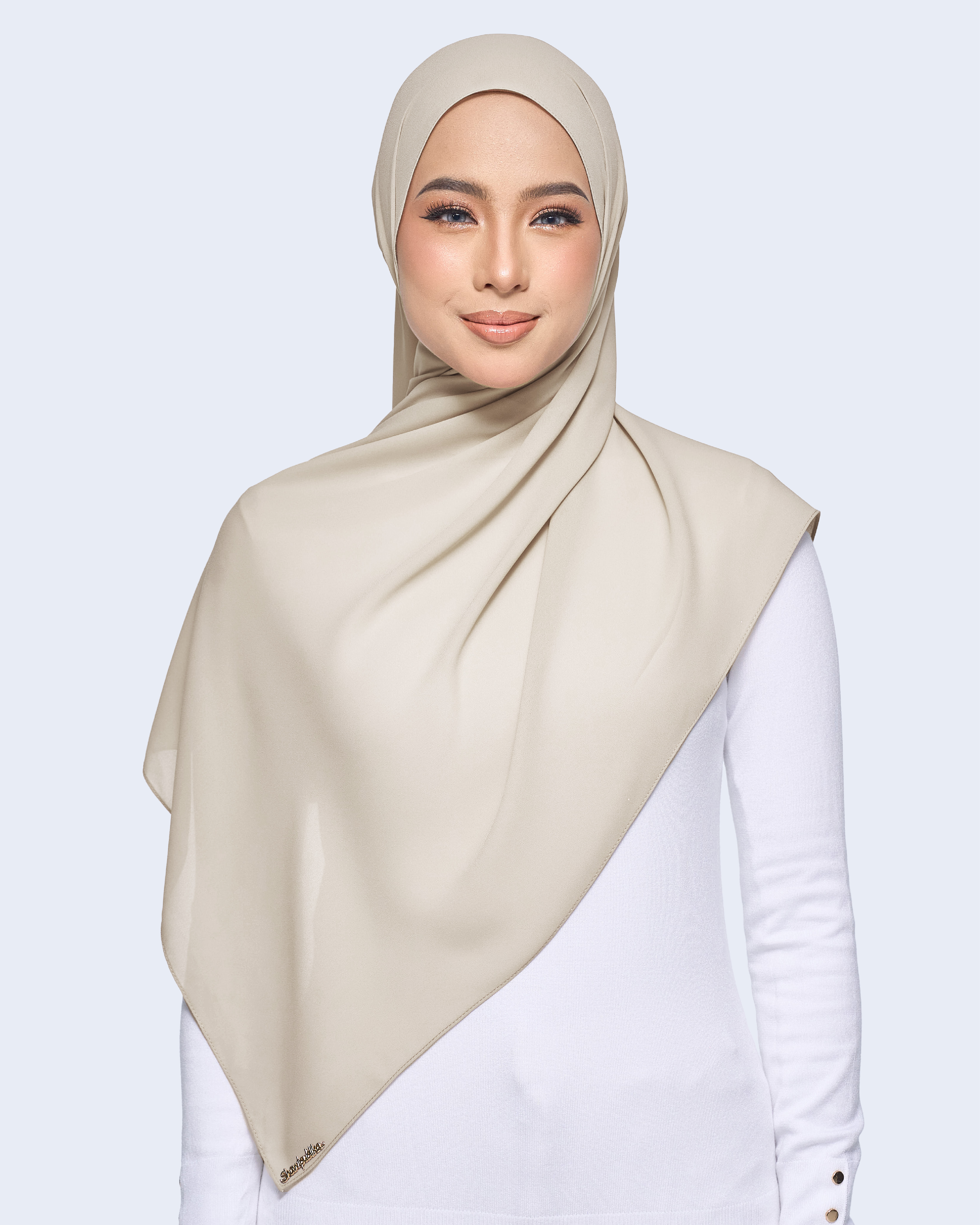 MALIQA SHAWL 2.0 IN LIGHT NUDE