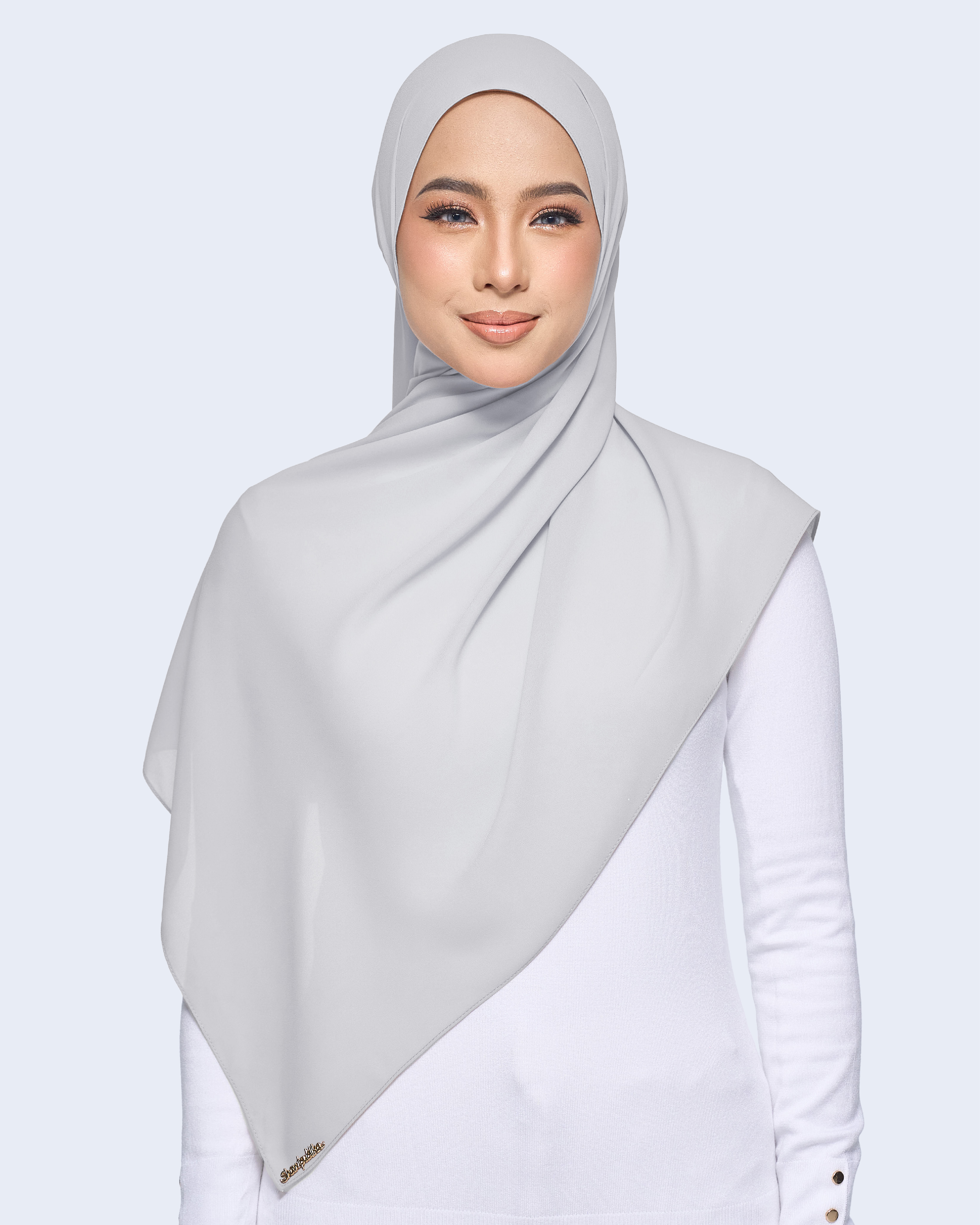 MALIQA SHAWL 2.0 IN SILVER GREY