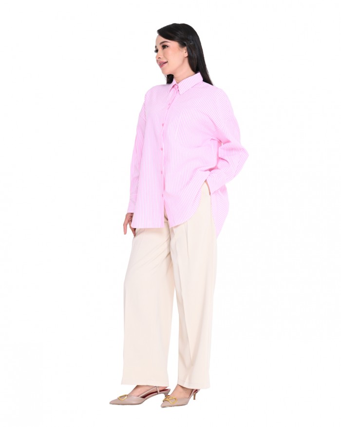 BALLERIA STRIPES SHIRT  IN  PINK