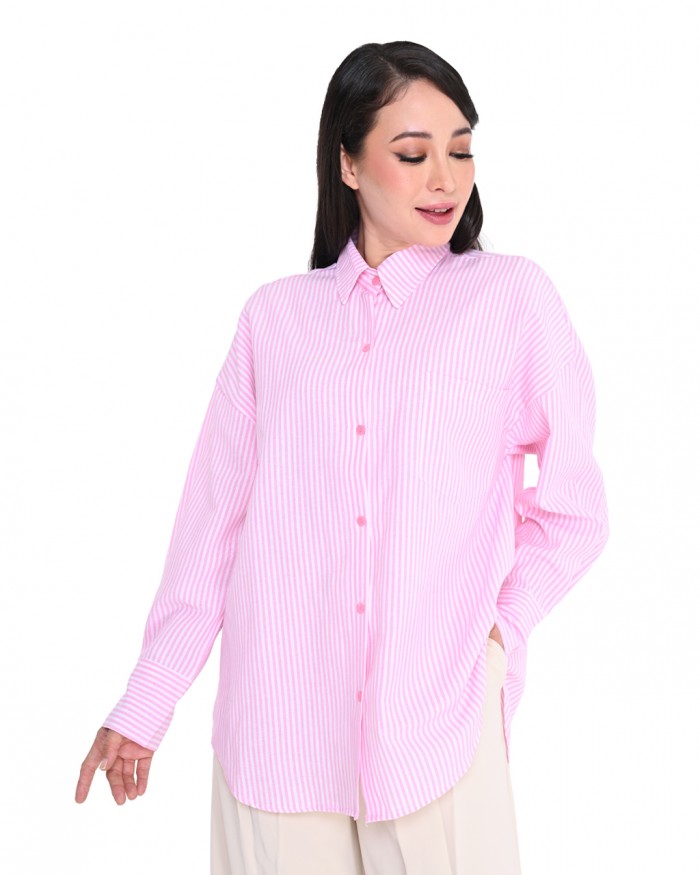 BALLERIA STRIPES SHIRT  IN  PINK