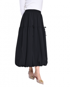 NYLA BOW SKIRT IN BLACK