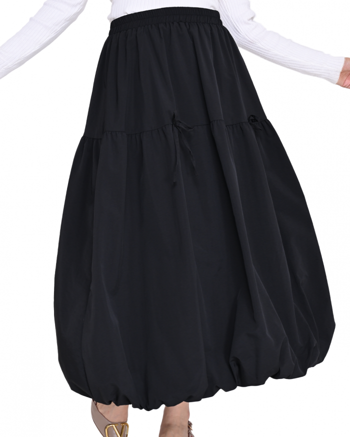 NYLA BOW SKIRT IN BLACK