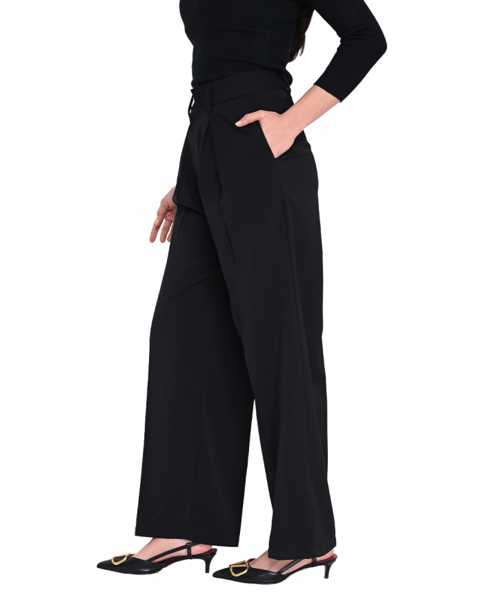 AVERY WIDE LEG PANTS IN BLACK