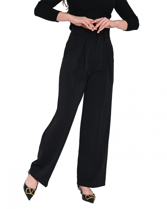 AVERY WIDE LEG PANTS IN BLACK