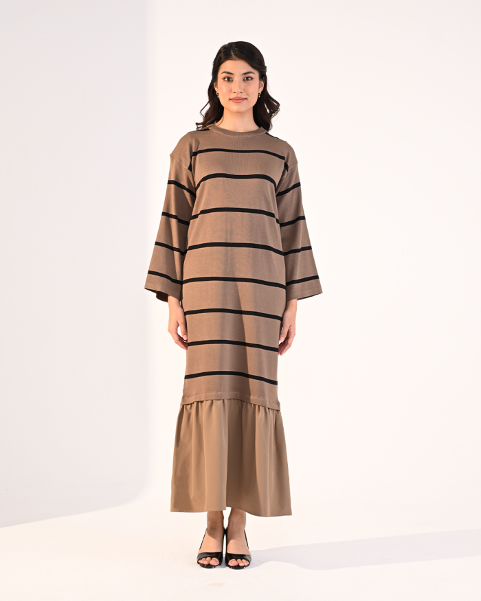 NATALIE DRESS IN BROWN