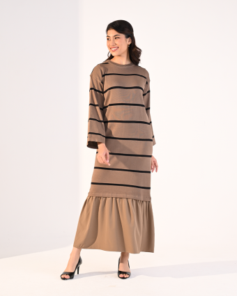 NATALIE DRESS IN BROWN