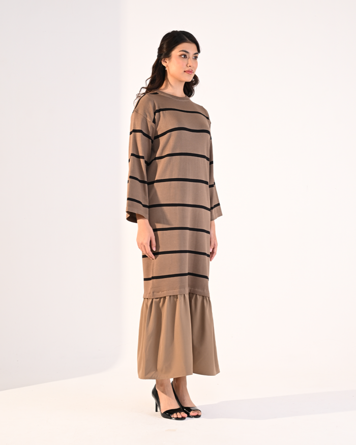 NATALIE DRESS IN BROWN