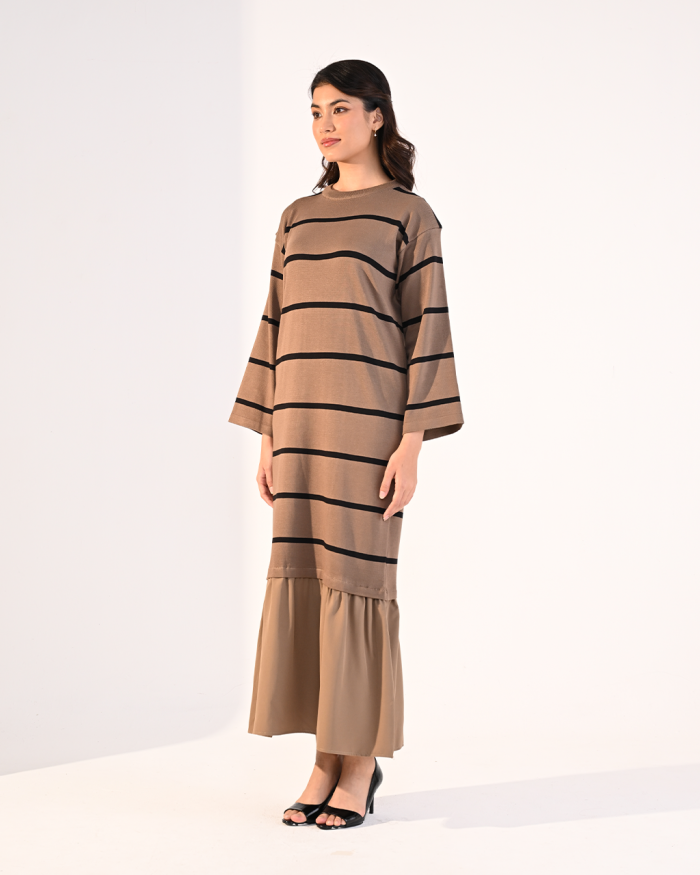 NATALIE DRESS IN BROWN