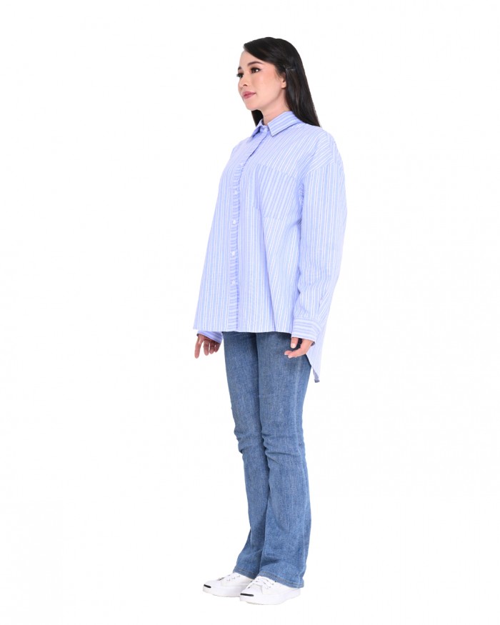 CORALINE STRIPE SHIRT IN BLUE