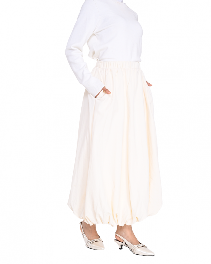 NOVA BALLOON SKIRT IN CREAM