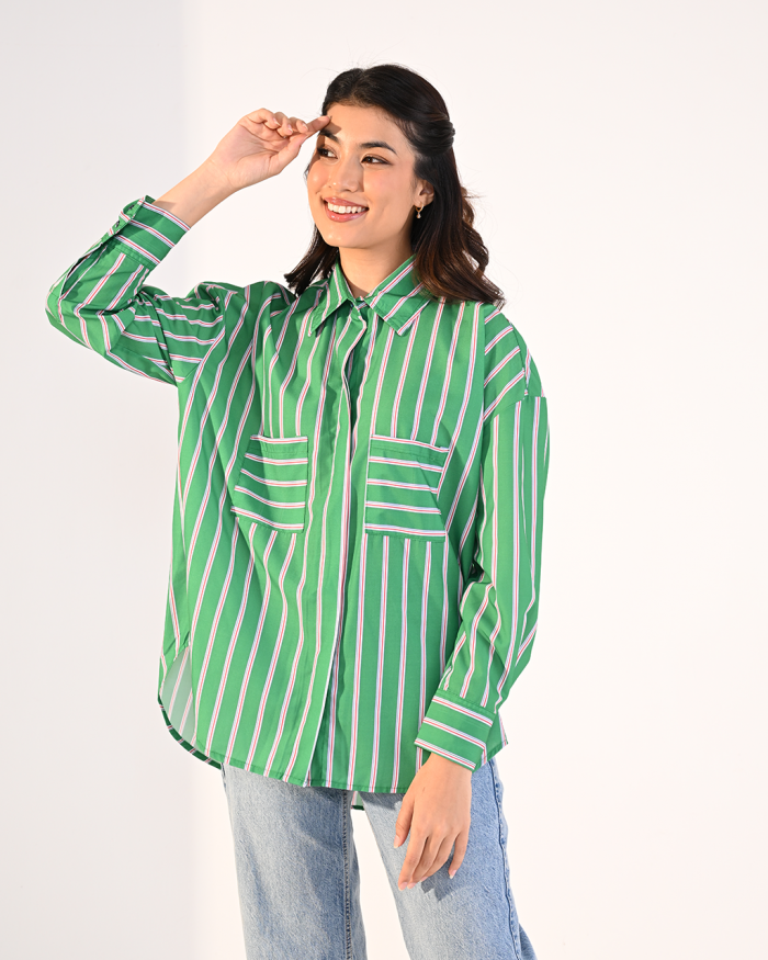 MELODY TOP IN GREEN