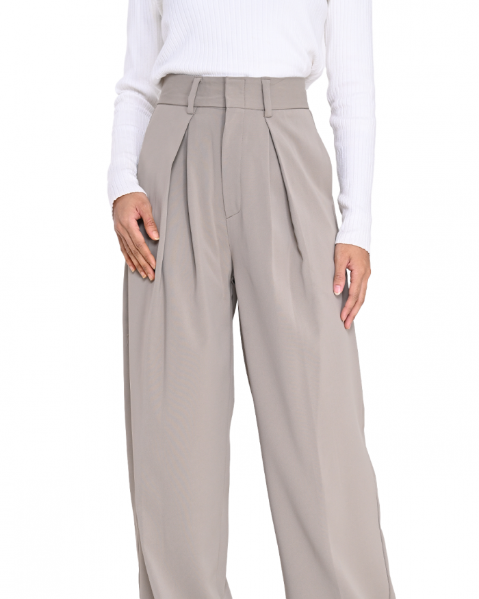 AVERY WIDE LEG PANTS IN KHAKI