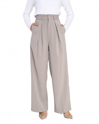 AVERY WIDE LEG PANTS IN KHAKI