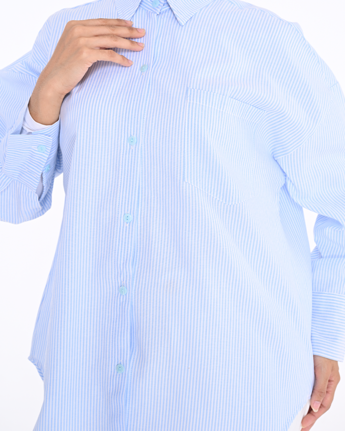 BALLERIA STRIPE SHIRT IN LIGHT BLUE