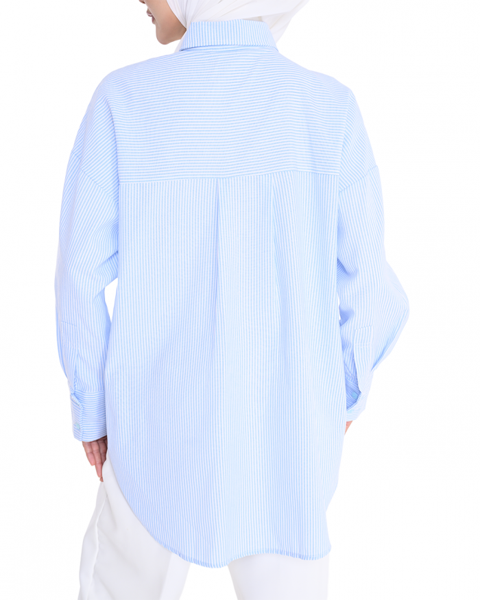 BALLERIA STRIPE SHIRT IN LIGHT BLUE