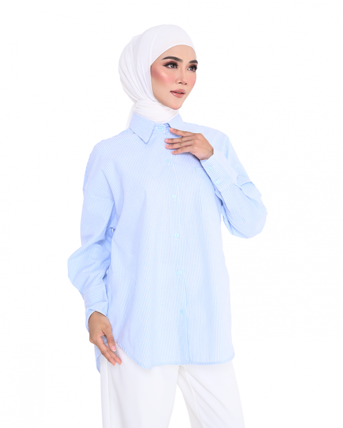 BALLERIA STRIPE SHIRT IN LIGHT BLUE