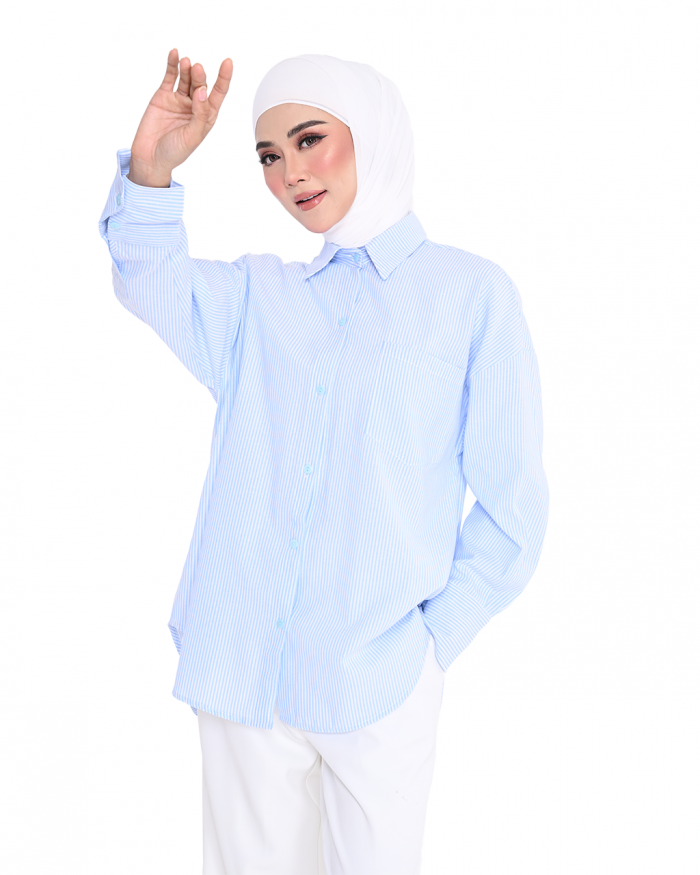 BALLERIA STRIPE SHIRT IN LIGHT BLUE