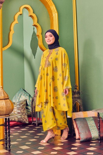 MEENAKSHI CAFTAN IN BUMBLEBEE YELLOW