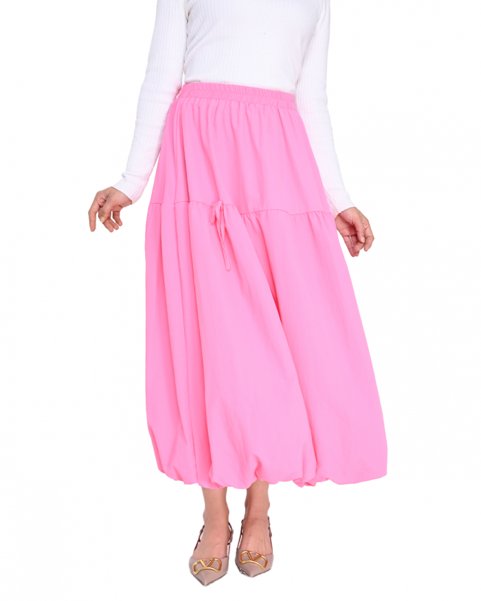 NYLA BOW SKIRT IN PINK