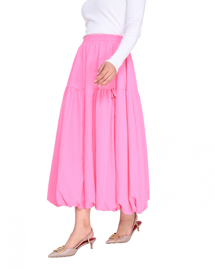 NYLA BOW SKIRT IN PINK