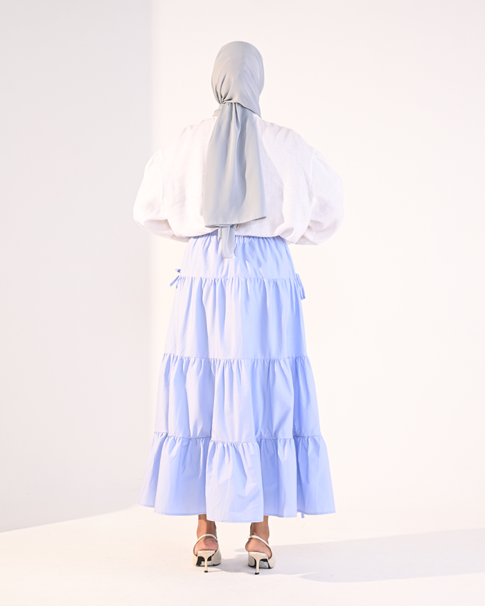 RAISSA SKIRT IN SOFT BLUE