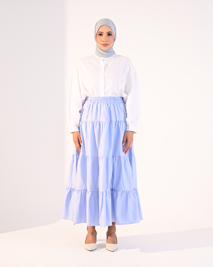 RAISSA SKIRT IN SOFT BLUE