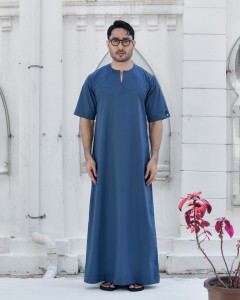 JUBAH QALEEFA IN TEAL BLUE