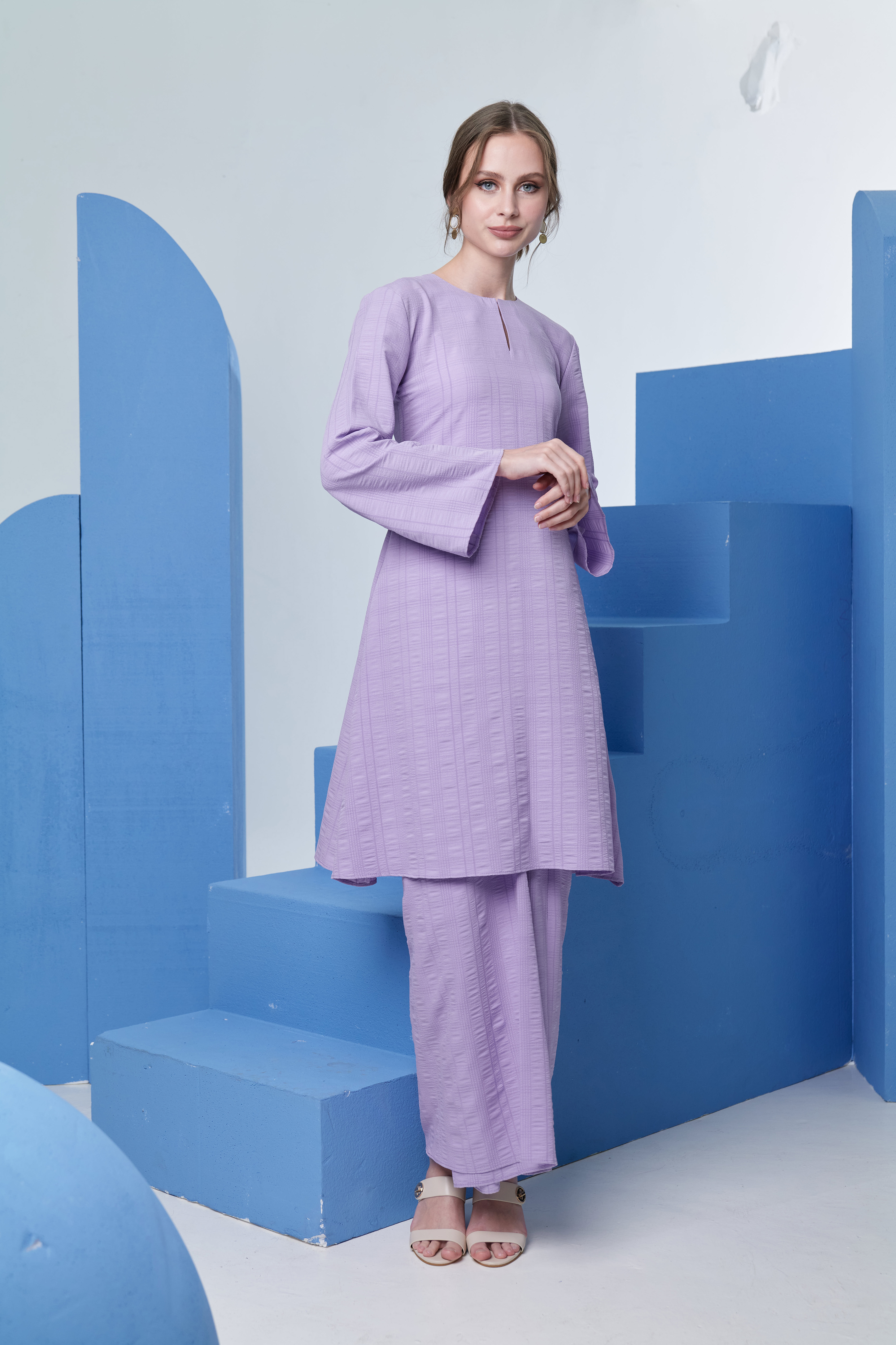 baju kurung lilac